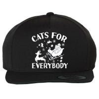 Cats For Everybody Funny Christmas Day Cats Lover Saying Wool Snapback Cap