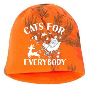 Cats For Everybody Funny Christmas Day Cats Lover Saying Kati - Camo Knit Beanie