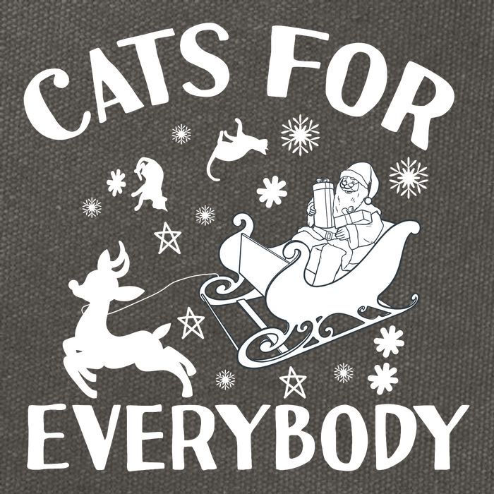 Cats For Everybody Funny Christmas Day Cats Lover Saying Cotton Canvas Backpack