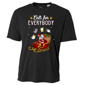 Cats For Everybody Cat Christmas Ugly Christmas Cooling Performance Crew T-Shirt