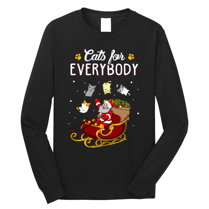 Cats For Everybody Cat Christmas Ugly Christmas Long Sleeve Shirt