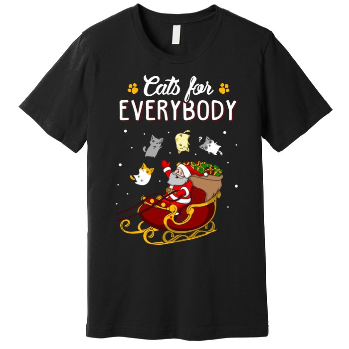 Cats For Everybody Cat Christmas Ugly Christmas Premium T-Shirt