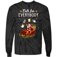 Cats For Everybody Cat Christmas Ugly Christmas Tie-Dye Long Sleeve Shirt