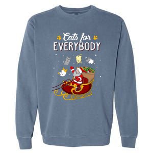 Cats For Everybody Cat Christmas Ugly Christmas Garment-Dyed Sweatshirt