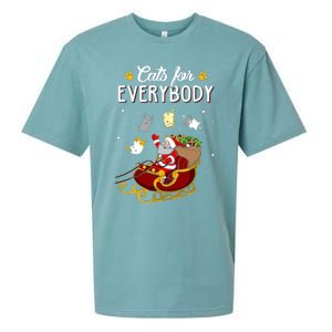 Cats For Everybody Cat Christmas Ugly Christmas Sueded Cloud Jersey T-Shirt