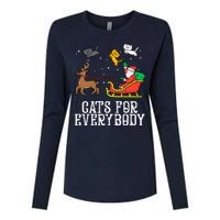 Cats For Everybody Christmas Cat Funny Xmas Santa Gift Womens Cotton Relaxed Long Sleeve T-Shirt