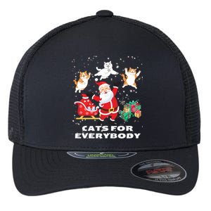 Cats For Everybody Funny Santa Claus Christmas Cat Catmas Gift Flexfit Unipanel Trucker Cap