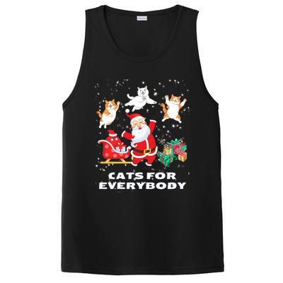 Cats For Everybody Funny Santa Claus Christmas Cat Catmas Gift PosiCharge Competitor Tank