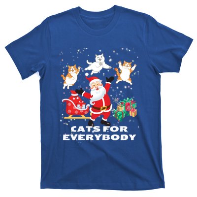 Cats For Everybody Funny Santa Claus Christmas Cat Catmas Gift T-Shirt