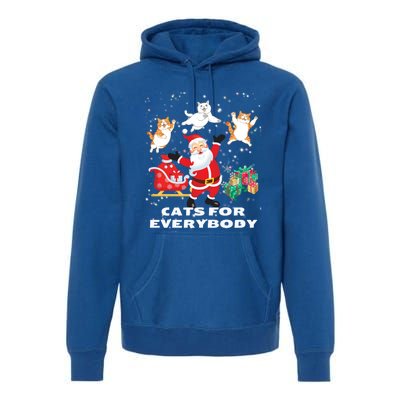 Cats For Everybody Funny Santa Claus Christmas Cat Catmas Gift Premium Hoodie