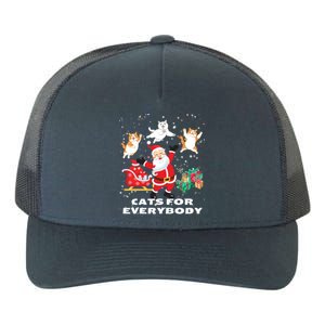 Cats For Everybody Funny Santa Claus Christmas Cat Catmas Gift Yupoong Adult 5-Panel Trucker Hat