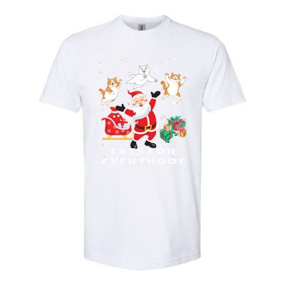 Cats For Everybody Funny Santa Claus Christmas Cat Catmas Gift Softstyle CVC T-Shirt