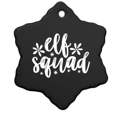 Christmas Funny Elf Squad Great Gift Ceramic Star Ornament