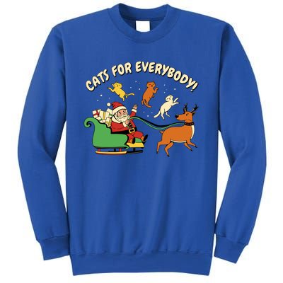 Cats For Everybody Santa Christmas Cat Funny Xmas Cute Great Gift Sweatshirt