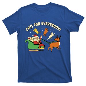 Cats For Everybody Santa Christmas Cat Funny Xmas Cute Great Gift T-Shirt