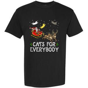 Cats For Everybody Christmas Cat Funny Xmas Santa  Garment-Dyed Heavyweight T-Shirt