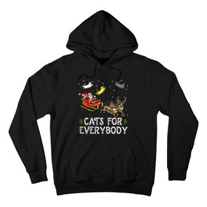 Cats For Everybody Christmas Cat Funny Xmas Santa  Hoodie