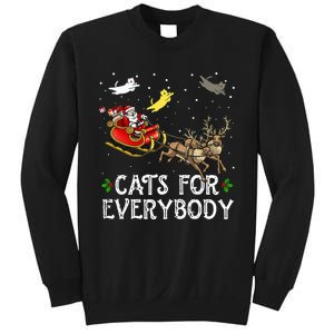 Cats For Everybody Christmas Cat Funny Xmas Santa  Sweatshirt