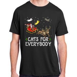 Cats For Everybody Christmas Cat Funny Xmas Santa  Adult ChromaSoft Performance T-Shirt