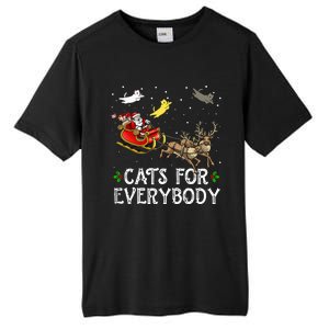 Cats For Everybody Christmas Cat Funny Xmas Santa  Tall Fusion ChromaSoft Performance T-Shirt