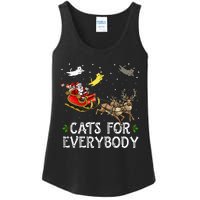 Cats For Everybody Christmas Cat Funny Xmas Santa  Ladies Essential Tank