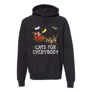 Cats For Everybody Christmas Cat Funny Xmas Santa  Premium Hoodie