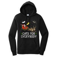 Cats For Everybody Christmas Cat Funny Xmas Santa  Women's Pullover Hoodie