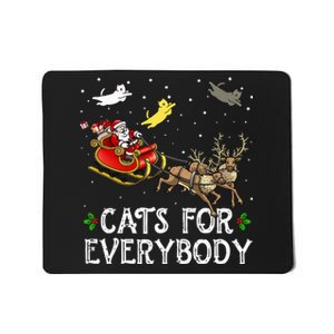 Cats For Everybody Christmas Cat Funny Xmas Santa  Mousepad