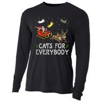 Cats For Everybody Christmas Cat Funny Xmas Santa  Cooling Performance Long Sleeve Crew