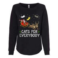 Cats For Everybody Christmas Cat Funny Xmas Santa  Womens California Wash Sweatshirt