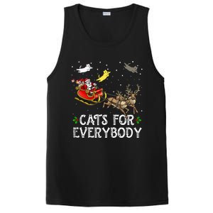 Cats For Everybody Christmas Cat Funny Xmas Santa  PosiCharge Competitor Tank