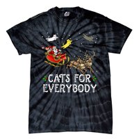 Cats For Everybody Christmas Cat Funny Xmas Santa  Tie-Dye T-Shirt