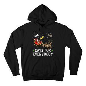 Cats For Everybody Christmas Cat Funny Xmas Santa  Tall Hoodie