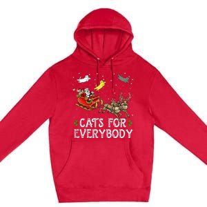 Cats For Everybody Christmas Cat Funny Xmas Santa  Premium Pullover Hoodie