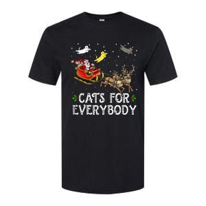 Cats For Everybody Christmas Cat Funny Xmas Santa  Softstyle CVC T-Shirt