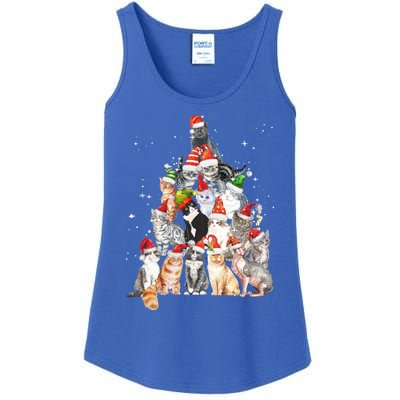 Cats For Everybody Christmas Cats Xmas Meow Christmas Gift Ladies Essential Tank