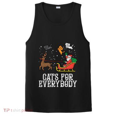 Cats For Everybody Santa Funny Christmas Pjs Xmas Cool Gift PosiCharge Competitor Tank
