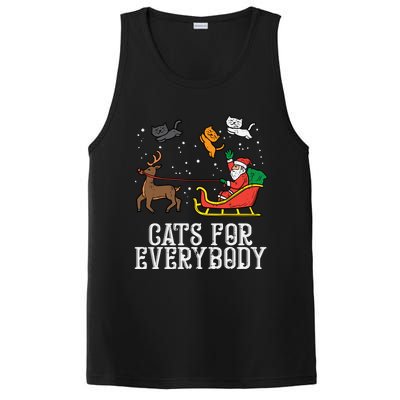 Cats For Everybody Santa Funny Christmas Pjs Xmas Cool Gift PosiCharge Competitor Tank