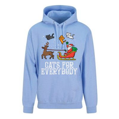 Cats For Everybody Santa Funny Christmas Pjs Xmas Cool Gift Unisex Surf Hoodie