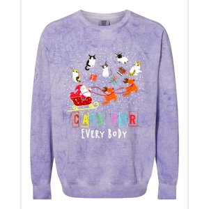 Cats For Everybody Funny Christmas Cat Lover Gift Colorblast Crewneck Sweatshirt