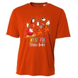 Cats For Everybody Funny Christmas Cat Lover Gift Cooling Performance Crew T-Shirt