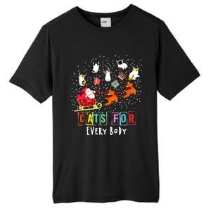 Cats For Everybody Funny Christmas Cat Lover Gift Tall Fusion ChromaSoft Performance T-Shirt