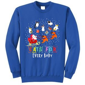 Cats For Everybody Funny Christmas Cat Lover Gift Sweatshirt