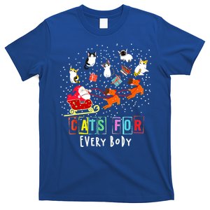 Cats For Everybody Funny Christmas Cat Lover Gift T-Shirt