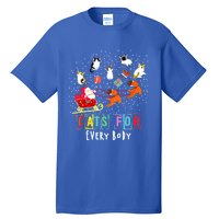 Cats For Everybody Funny Christmas Cat Lover Gift Tall T-Shirt