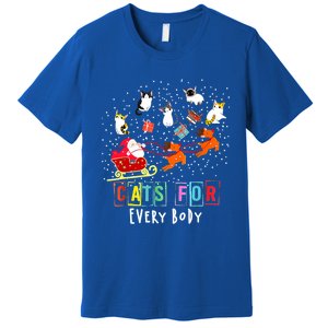 Cats For Everybody Funny Christmas Cat Lover Gift Premium T-Shirt