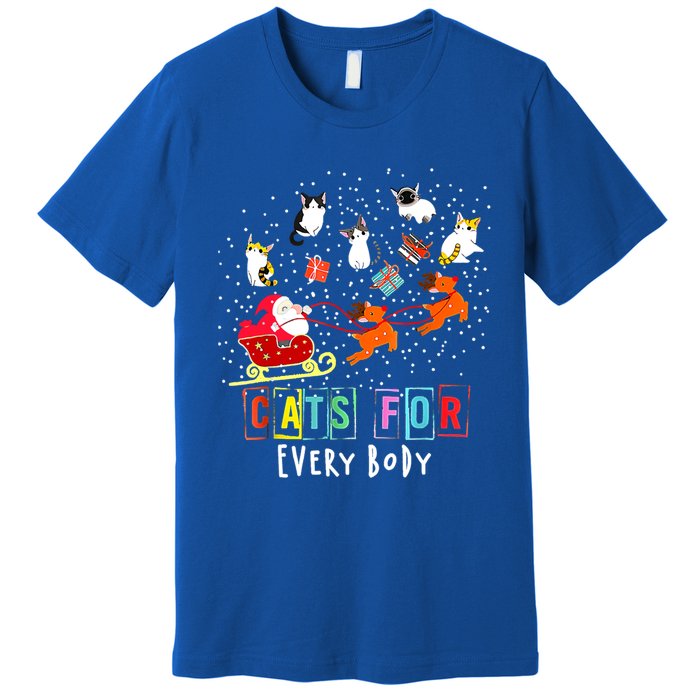 Cats For Everybody Funny Christmas Cat Lover Gift Premium T-Shirt