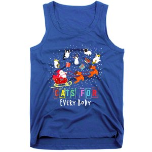 Cats For Everybody Funny Christmas Cat Lover Gift Tank Top