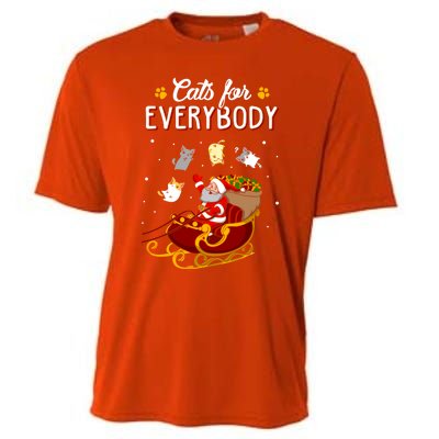 Cats For Everybody Cat Christmas Ugly Christmas Gift Cooling Performance Crew T-Shirt