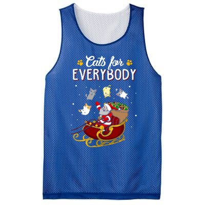 Cats For Everybody Cat Christmas Ugly Christmas Gift Mesh Reversible Basketball Jersey Tank